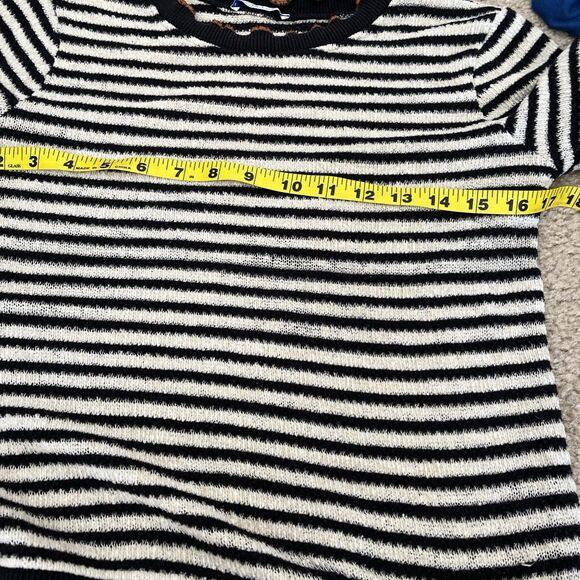 Zara Striped Preppy Tee Small Gothic Preppy Tee Steampunk Knit Twee witchy emo - Picture 6 of 7